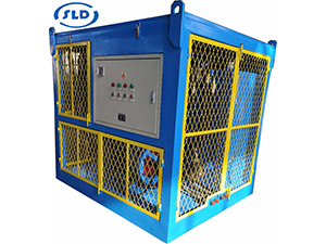 Removable protective net hydraulic station